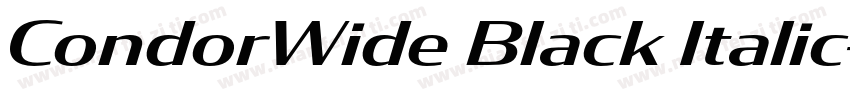 CondorWide Black Italic字体转换